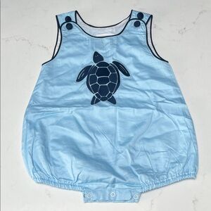 Lil Cactus Baby Blue Turtle Romper Sleeveless Bubble, 2T, NWOT